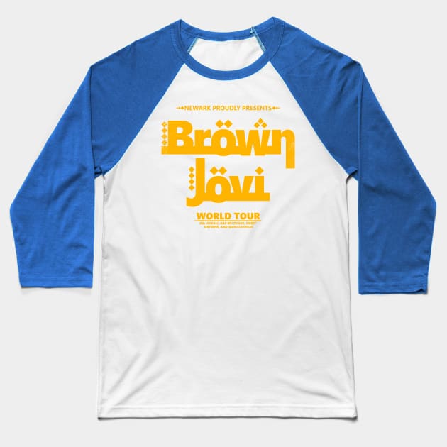 BROWN JOVI Baseball T-Shirt by blairjcampbell